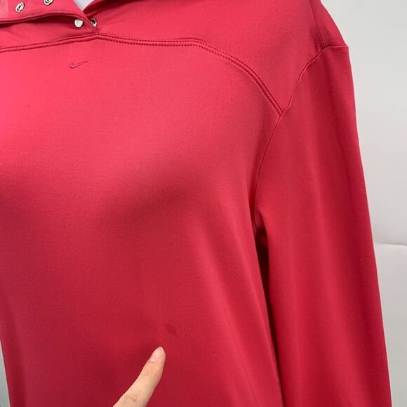 Nike Golf Top Women S Small Watermelon Dri Fit Snap Button Collar Athletic Shirt - Picture 4 of 12